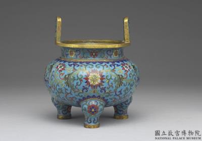 图片[3]-Copper incense burner in cloisonne enamels, Qing dynasty, Qianlong reign (1736-1795)-China Archive